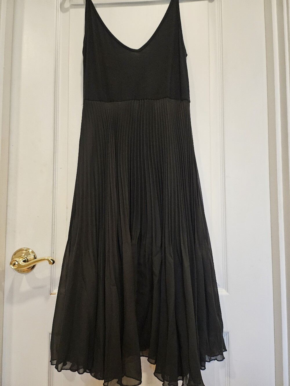 See You Monday Black Pleated Slip Dress NWT- Medium